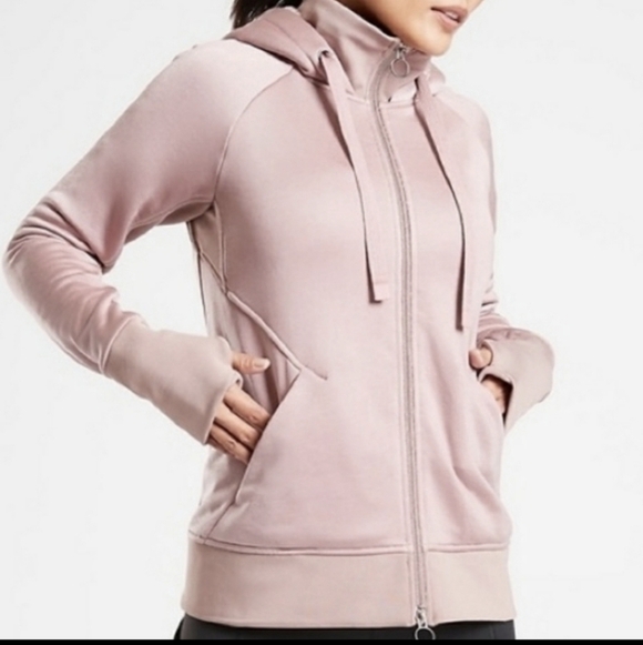 Athleta Jackets & Blazers - Athleta Triumph Luxe Sherpa Fur Lined  Hoodie NWOT